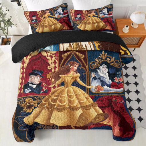 Beauty and The Beast Quilt bedding set duvet cover pillow shams WOAHTEE1024SA