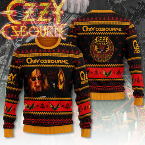 Black Sabbath x Ozzy Osbourne ugly christmas sweater WOAHTEE1024SV