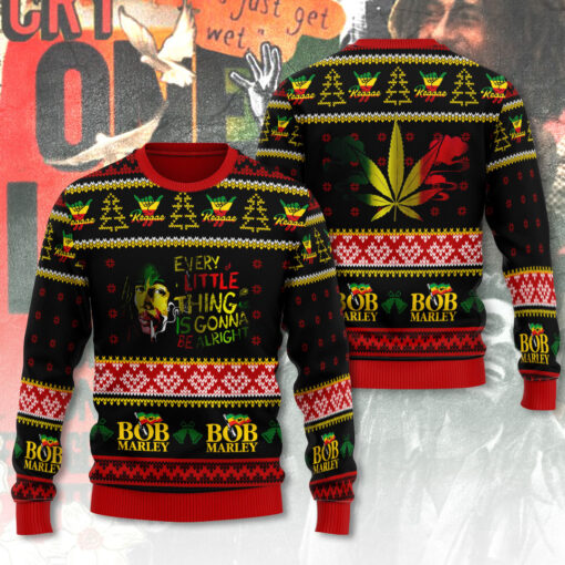 Bob Marley ugly christmas sweater WOAHTEE1024SS