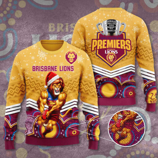 Brisbane Lions ugly christmas sweater WOAHTEE1024ZC