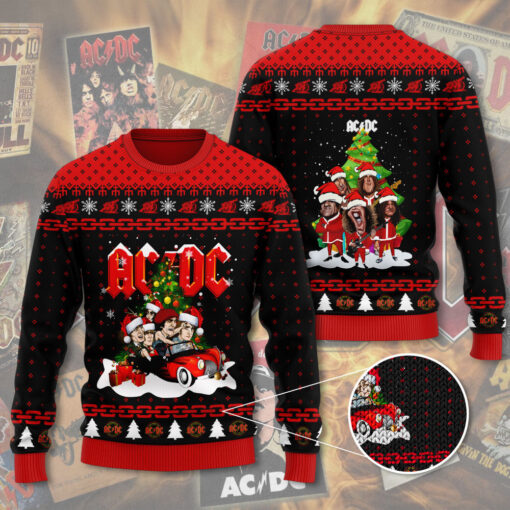 ACDC ugly christmas sweater WOAHTEE1124G