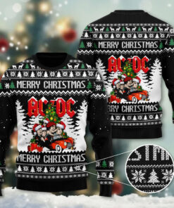 ACDC ugly christmas sweater WOAHTEE1124W