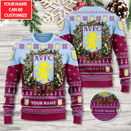 Aston Villa ugly sweater WOAHTEE 3