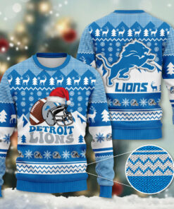 Detroit Lions ugly christmas sweater WOAHTEE1124E