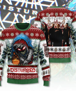 Disturbed ugly sweater WOAHTEE 1