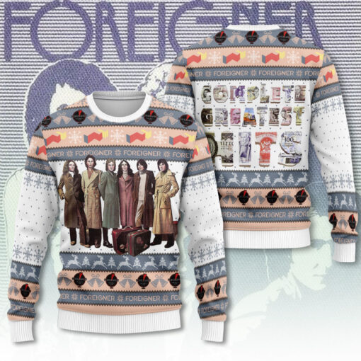 Foreigner ugly sweater WOAHTEE 18