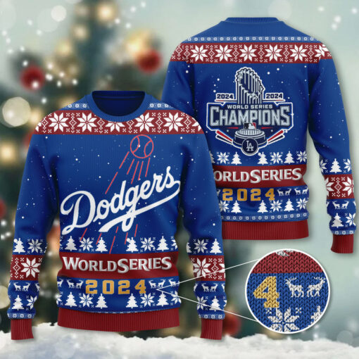 Los Angeles Dodgers ugly christmas sweater OVS1124M