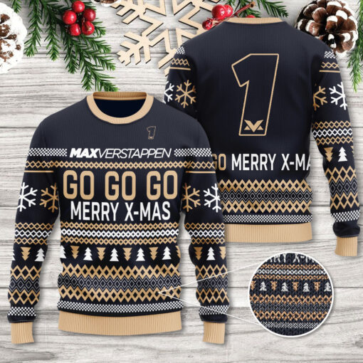 Max Verstappen ugly sweater WOAHTEE 19