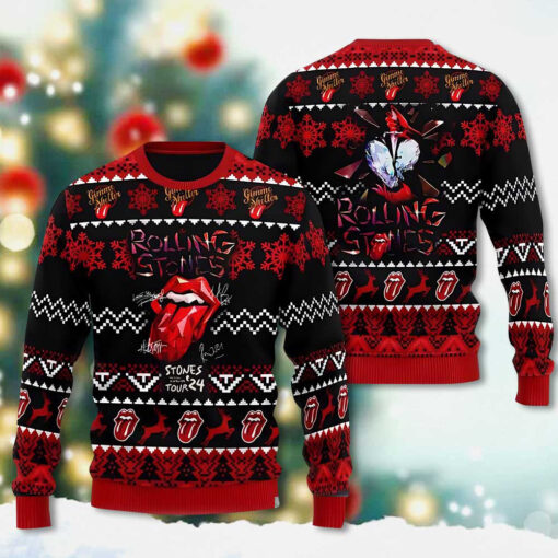 The Rolling Stones ugly christmas sweater WOAHTEE1124C