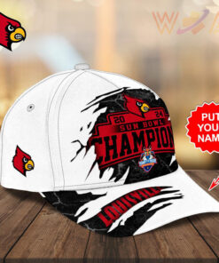 Personalized Louisville Cardinals Football cap WOAHTEE 69 02