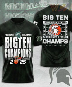 Michigan State Spartans Mens Basketball T shirt WOAHTEE 116