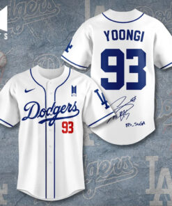 Los Angeles Dodgers x BTS Yoongi Baseball Jersey