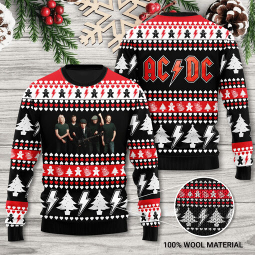 AC DC Christmas 3D Sweater