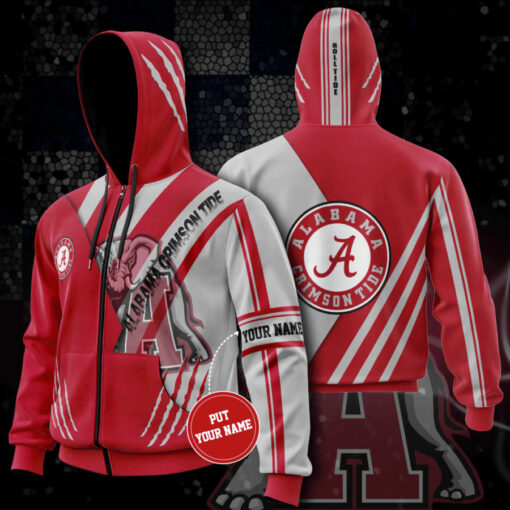 Alabama Crimson Tide Zip up Hoodie 03