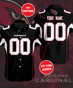 Arizona Cardinals 3D Short Sleeve Dress Shirt 01