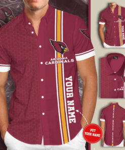Arizona Cardinals 3D Short Sleeve Dress Shirt 02
