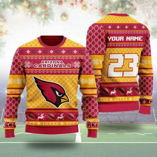 Arizona Cardinals Gucci Ugly Christmas 3D Sweater
