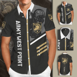 Army Black Knights 3D Short Sleeve Dress Shirt 01