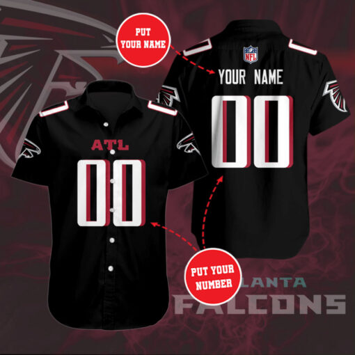 Atlanta Falcons 3D Short Sleeve Dress Shirt 03