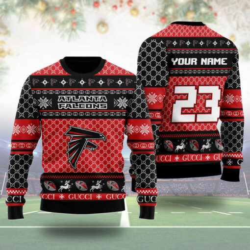Atlanta Falcons Gucci Ugly Christmas 3D Sweater