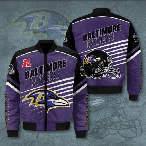 Baltimore Ravens 3D Bomber Jacket 01