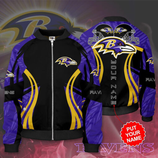Baltimore Ravens 3D Bomber Jacket 03