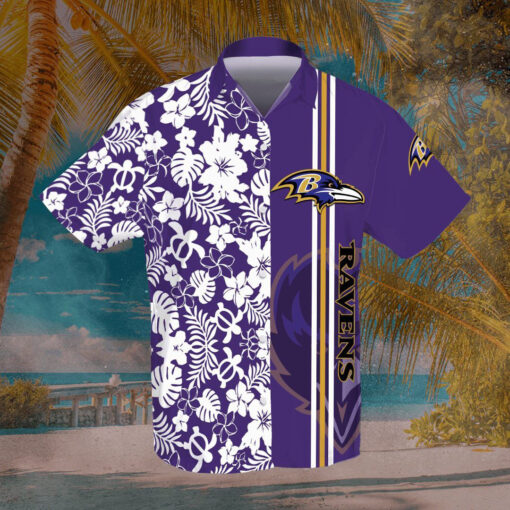 Baltimore Ravens 3D Hawaiian Shirt Hawaiian Shorts 01