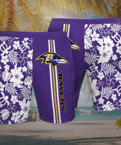 Baltimore Ravens 3D Hawaiian Shirt Hawaiian Shorts 02