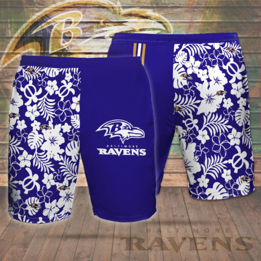 Baltimore Ravens 3D Hawaiian Shirt Hawaiian Shorts 04