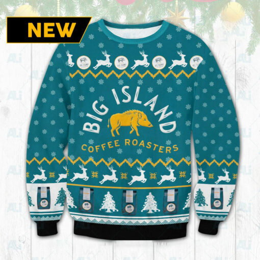 Big Island Coffee Roasters Ugly Christmas 3D Sweater