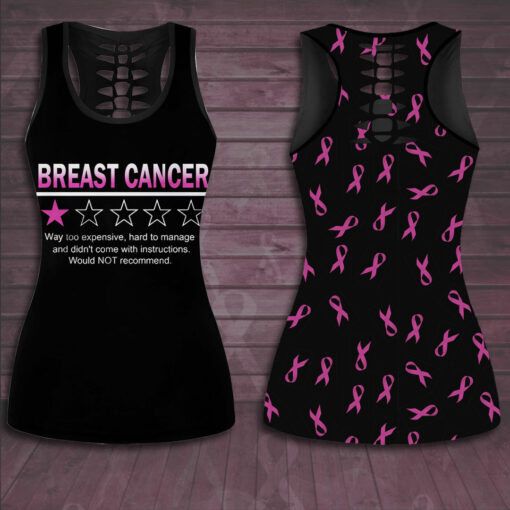 Breast Cancer Awareness 3D Hollow Tank Top Leggings BCAS010 new