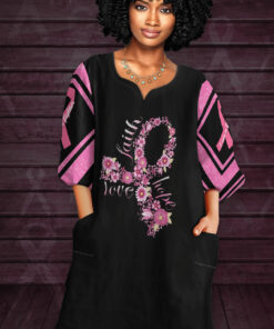 Breast Cancer Awareness Butterfly 3D Dashiki Dress