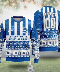 Brighton Hove Albion Ugly Christmas 3D Sweater