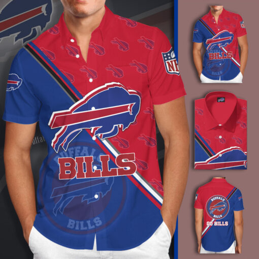 Buffalo Bills 3D Short Sleeve Dress Shirt 2022