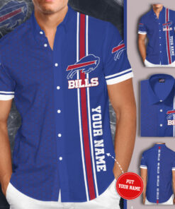 Buffalo Bills 3D Short Sleeve Dress Shirt