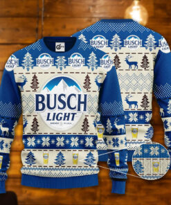 Busch Light 3D Ugly Christmas Sweater 2022 Design 1