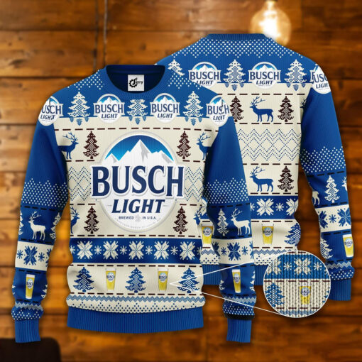 Busch Light 3D Ugly Christmas Sweater 2022 Design 1