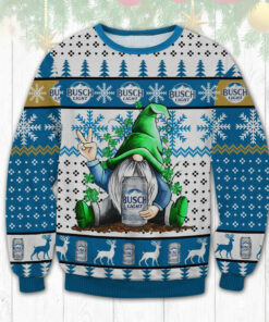 Busch Light Gnome Ugly Christmas 3D Sweater