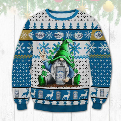 Busch Light Gnome Ugly Christmas 3D Sweater
