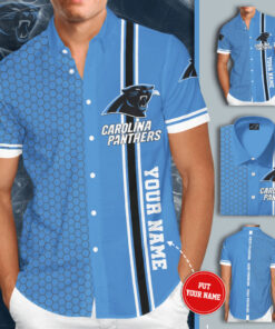 Carolina Panthers 3D Short Sleeve Dress Shirt 02
