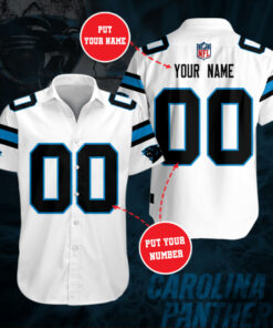 Carolina Panthers 3D Short Sleeve Dress Shirt 04