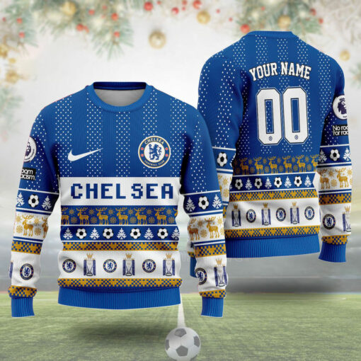 Chelsea FC Ugly Christmas 3D Sweater
