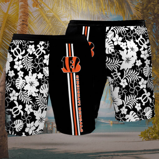 Cincinnati Bengals 3D Hawaiian Shorts
