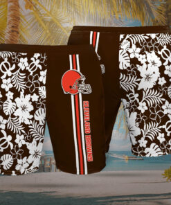 Cleveland Browns 3D Hawaiian Shorts