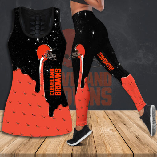 Cleveland Browns Hollow Tank Top Leggings 03