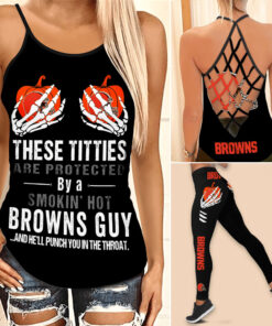 Cleveland Browns Hollow Tank Top Leggings 04