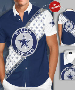 Dallas Cowboys 3D Short Sleeve Dress Shirt 02