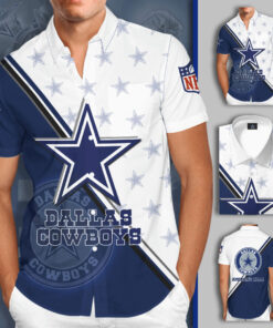 Dallas Cowboys 3D Short Sleeve Dress Shirt 03