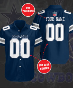 Dallas Cowboys 3D Short Sleeve Dress Shirt 05
