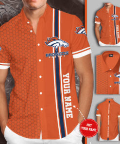 Denver Broncos 3D Short Sleeve Dress Shirt 02
